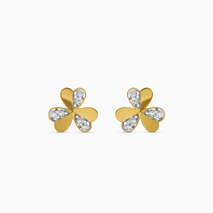 Gold Lumi Fleur Lab Grown Diamond Earrings