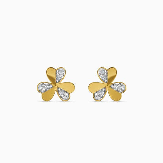 Gold Lumi Fleur Lab Grown Diamond Earrings