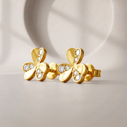 Gold Lumi Fleur Lab Grown Diamond Earrings
