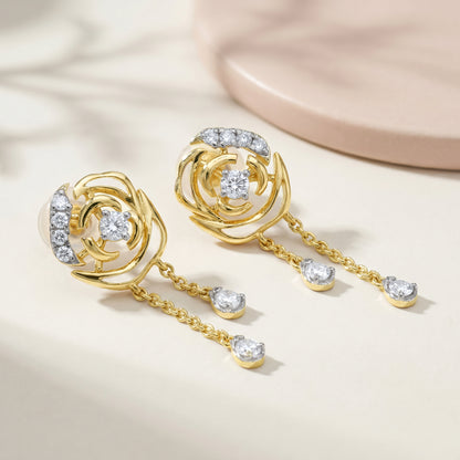 Gold Luna Glow Lab Grown Diamond Earrings