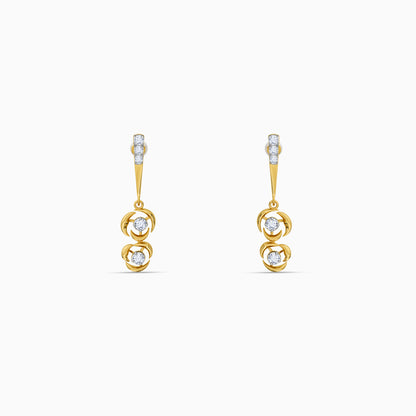 Gold Elysian Whisper Lab Grown Diamond Earrings