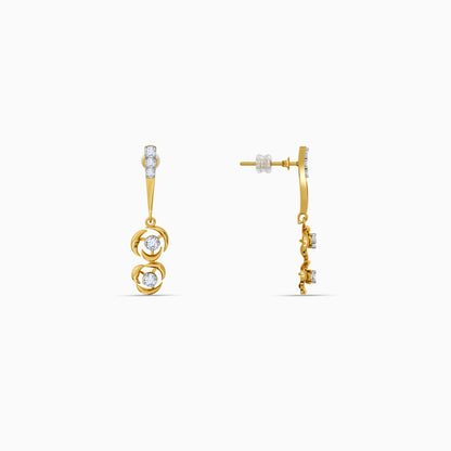 Gold Elysian Whisper Lab Grown Diamond Earrings