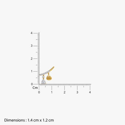 Gold Fancy Drop Lab Grown Diamond Earrings