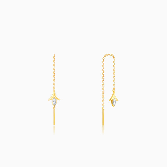 Gold Gleefulness Sui Dhaga Diamond Earrings