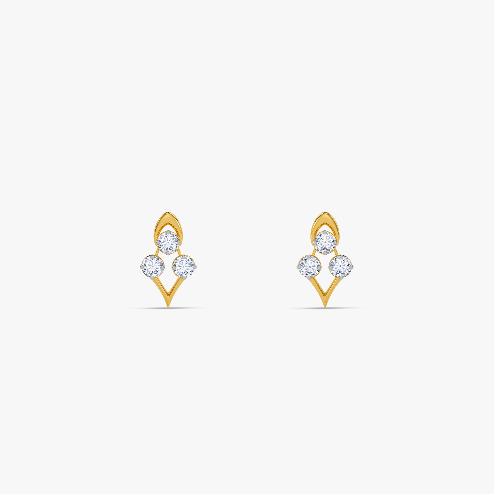 Gold Chic Aura Lab Grown Diamond Studs