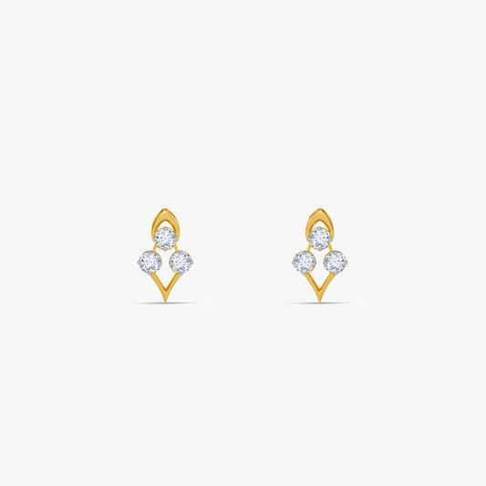 Gold Chic Aura Lab Grown Diamond Studs