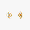 Gold Brilliant Cubic Lab Grown Diamond Studs