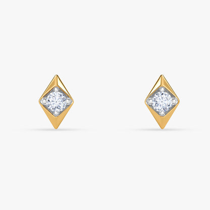 Gold Vertex Spark Lab Grown Diamond Earrings