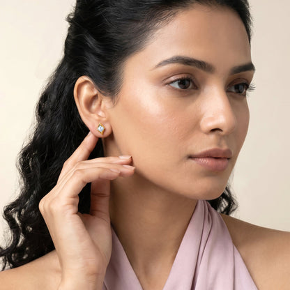 Gold Vertex Spark Lab Grown Diamond Earrings