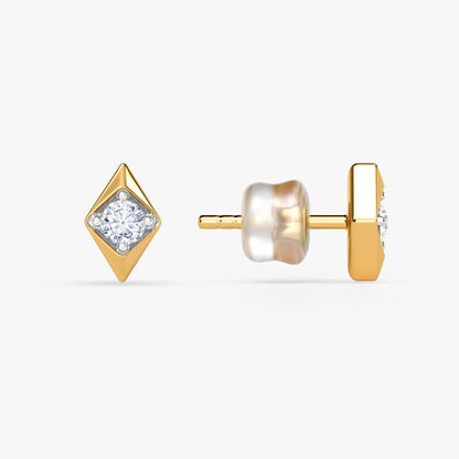 Gold Vertex Spark Lab Grown Diamond Earrings