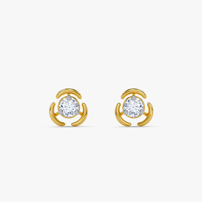 Gold Guarded Shine Lab Grown Diamond Studs