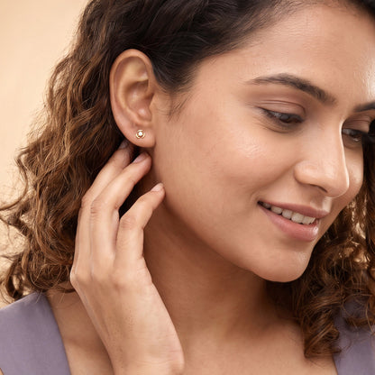 Gold Guarded Shine Lab Grown Diamond Studs