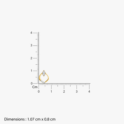 Gold Mandorla Lab Grown Diamond Earrings