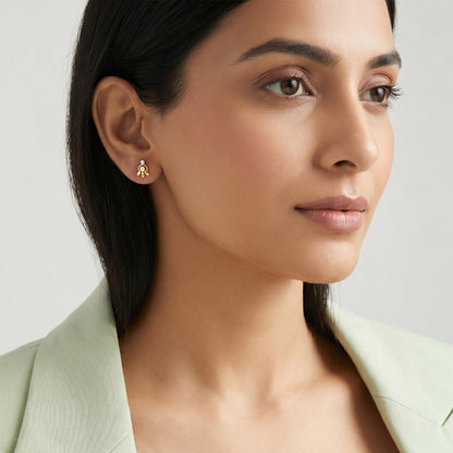 Gold Trillium Glow Lab Grown Diamond Earrings