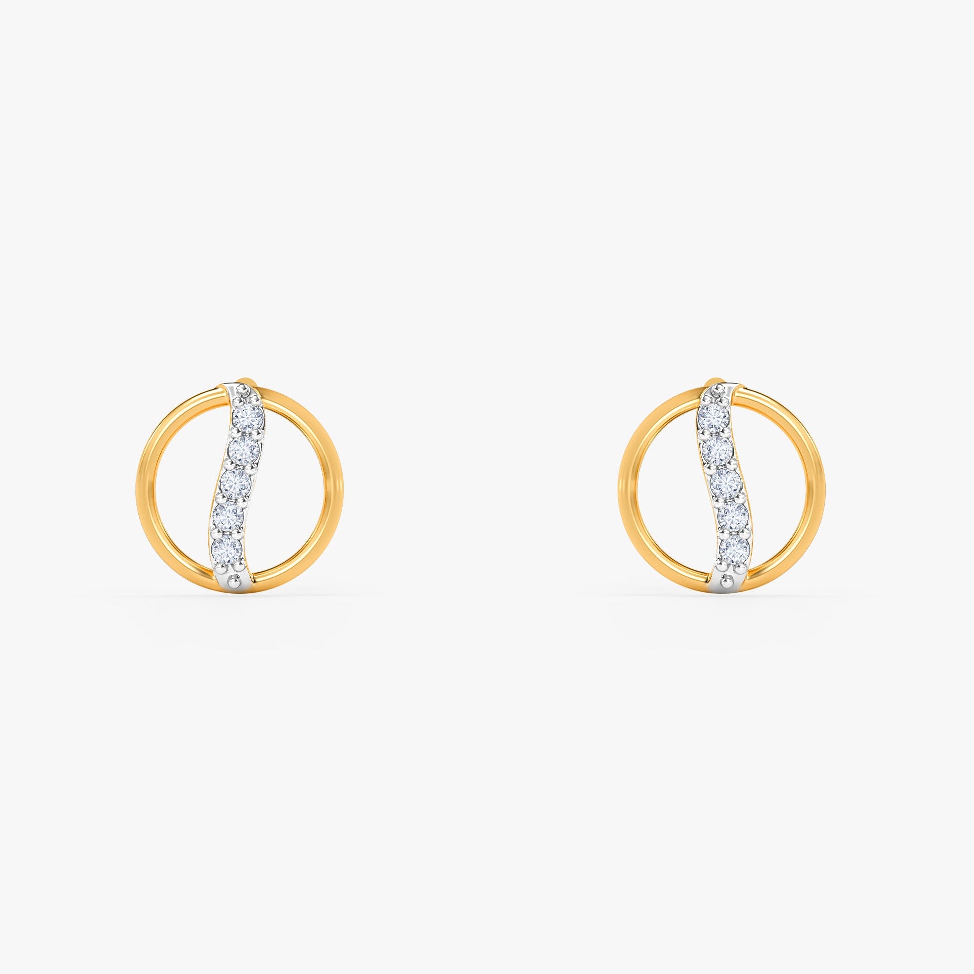 Gold Centre Stage Lab Grown Diamond Earrings