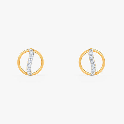 Gold Centre Stage Lab Grown Diamond Earrings