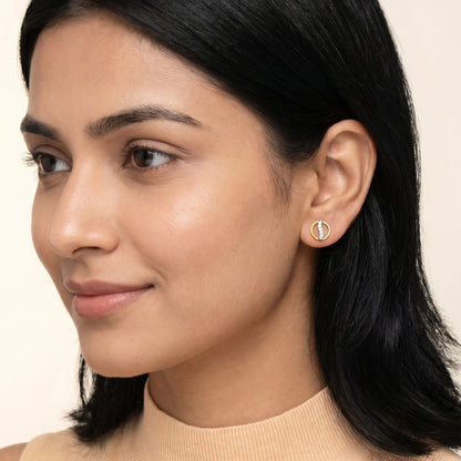 Gold Centre Stage Lab Grown Diamond Earrings