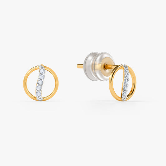 Gold Centre Stage Lab Grown Diamond Earrings