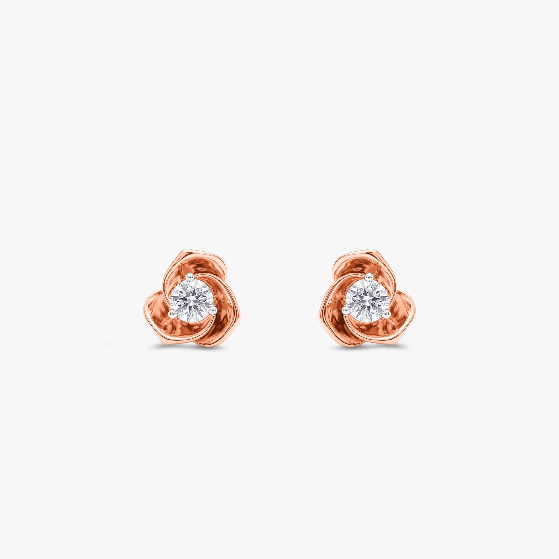 Rose Gold Velvet Lab Grown Diamond Earrings