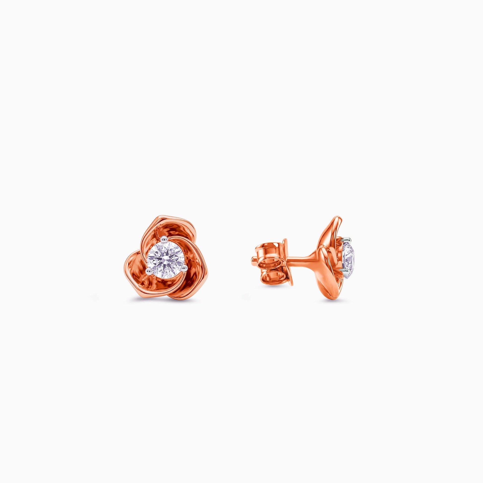 Rose Gold Velvet Lab Grown Diamond Earrings