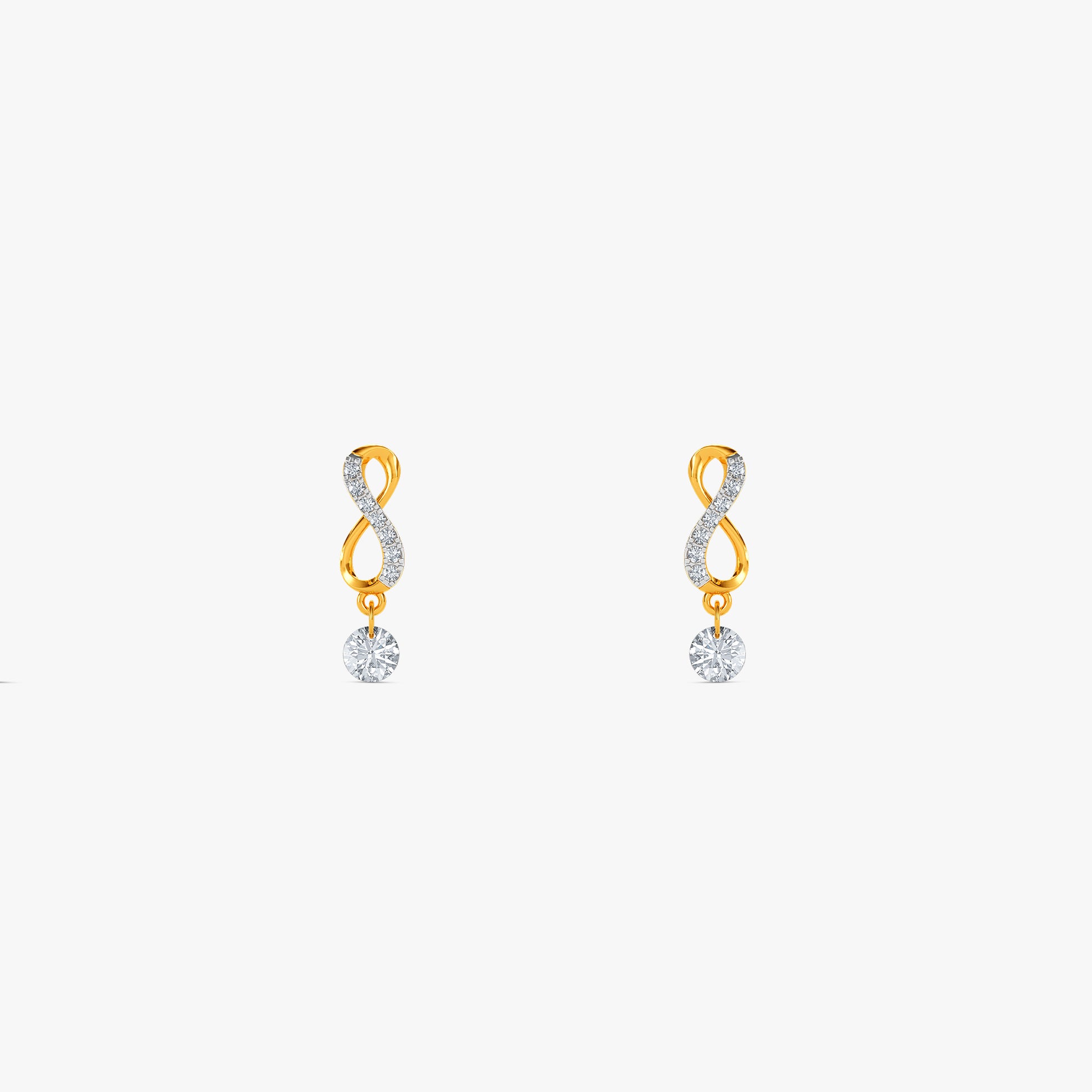 Gold Infinite Drip Lab Grown Diamond Earrings