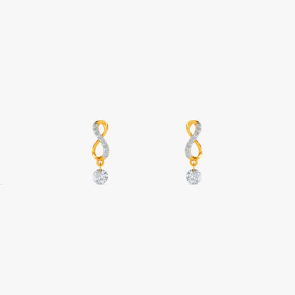 Gold Infinite Drip Lab Grown Diamond Earrings