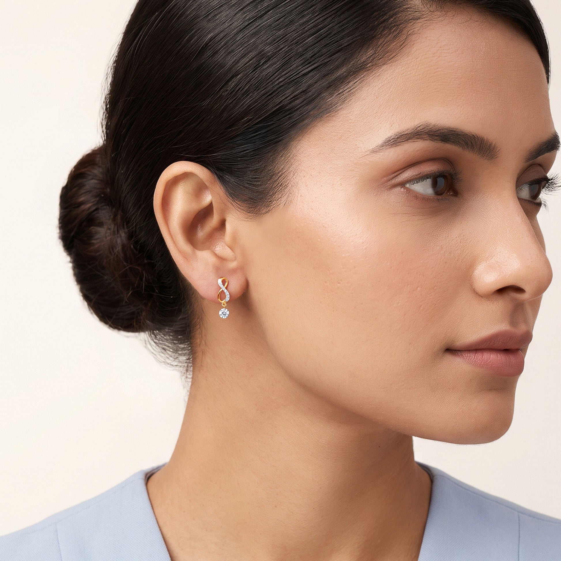 Gold Infinite Drip Lab Grown Diamond Earrings