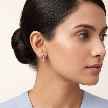Gold Infinite Drip Lab Grown Diamond Earrings