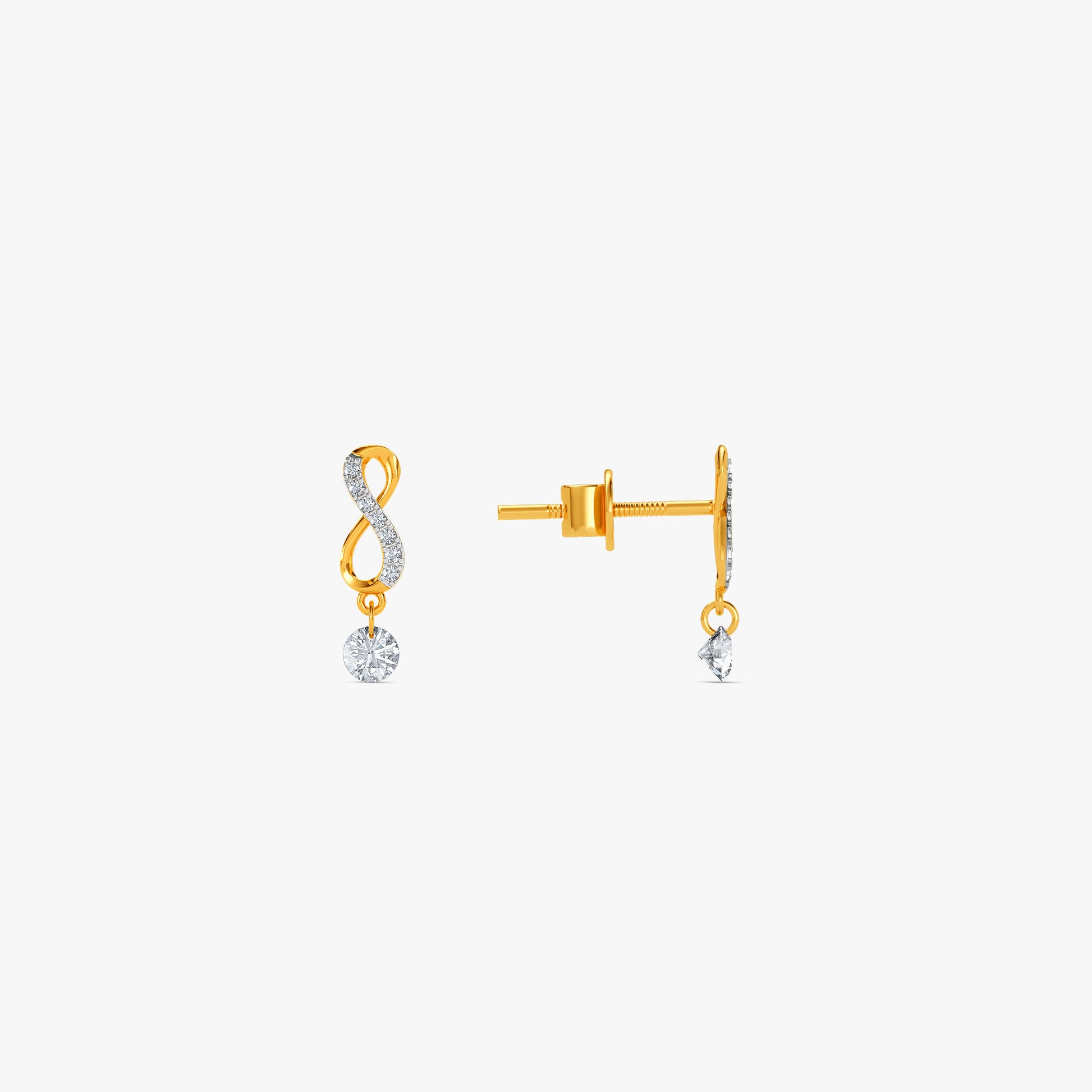 Gold Infinite Drip Lab Grown Diamond Earrings