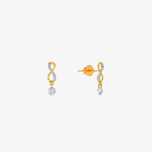Gold Infinite Drip Lab Grown Diamond Earrings