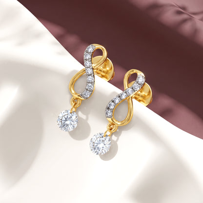 Gold Infinite Drip Lab Grown Diamond Earrings