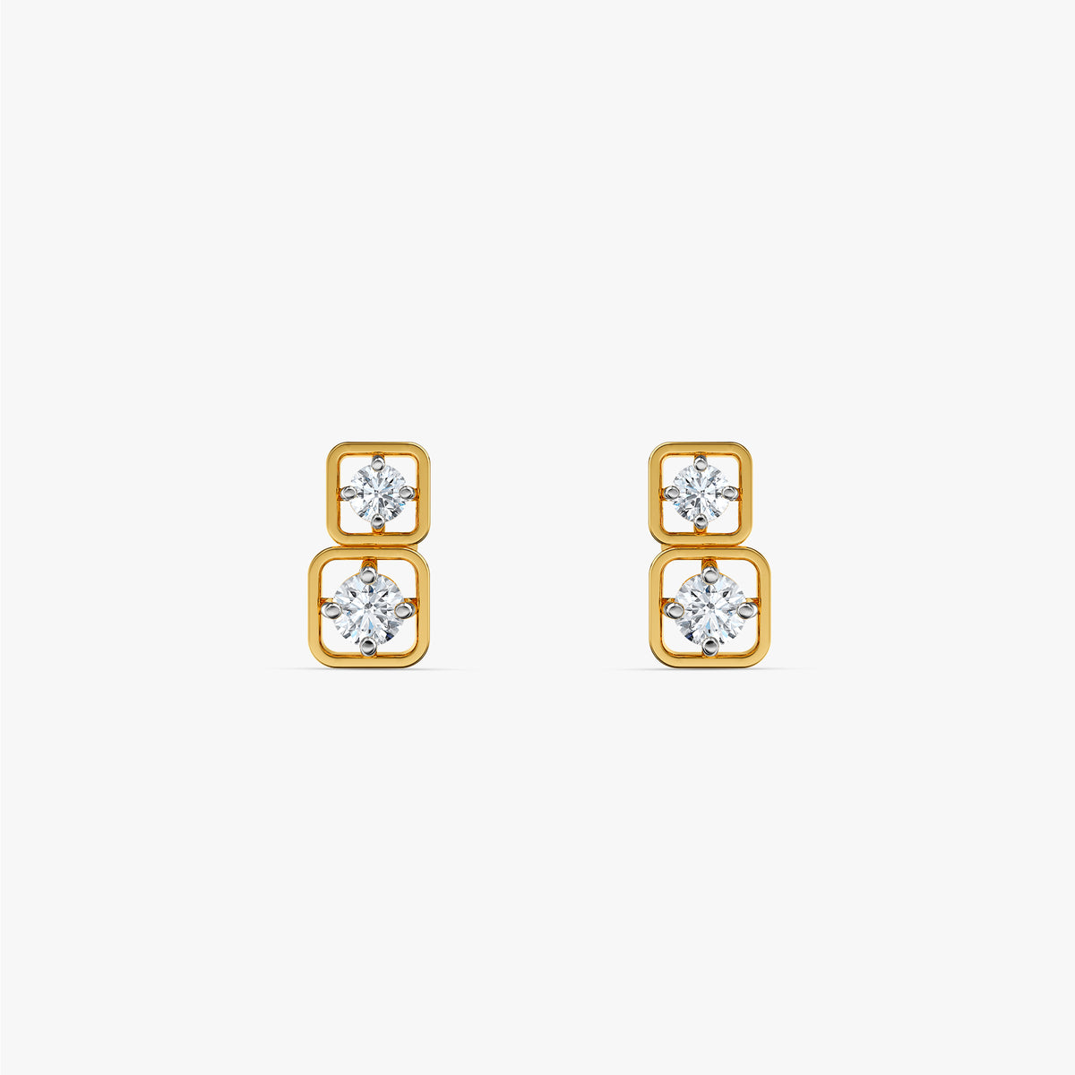 Gold Starlit Sparkle Lab Grown Diamond Studs