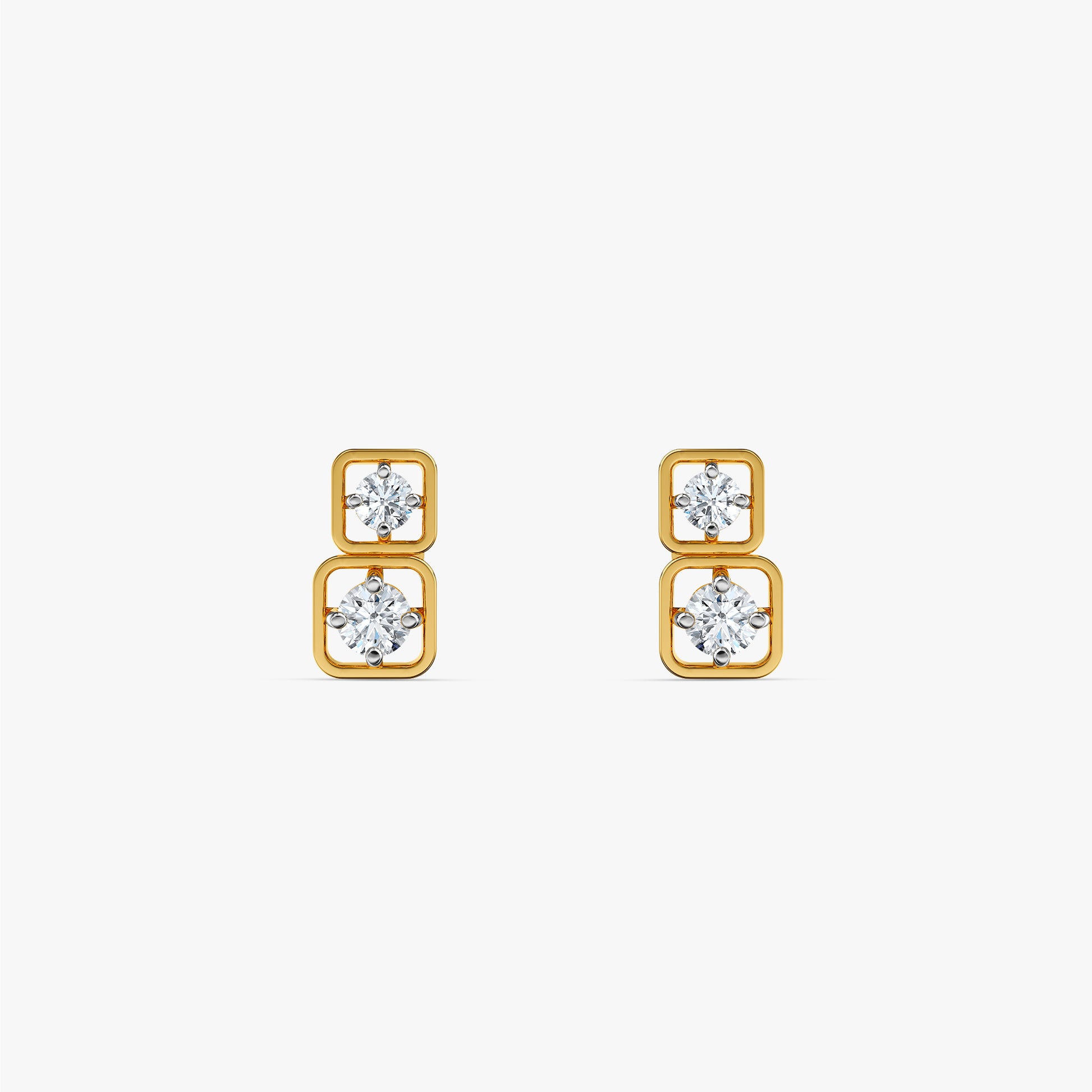 Gold Starlit Sparkle Lab Grown Diamond Studs
