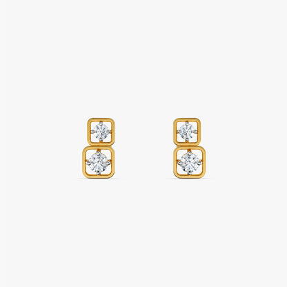 Gold Starlit Sparkle Lab Grown Diamond Studs