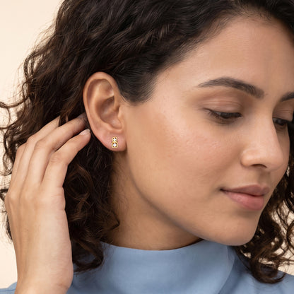 Gold Starlit Sparkle Lab Grown Diamond Studs