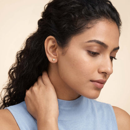 Gold Sol Lab Grown Diamond Stud Earrings