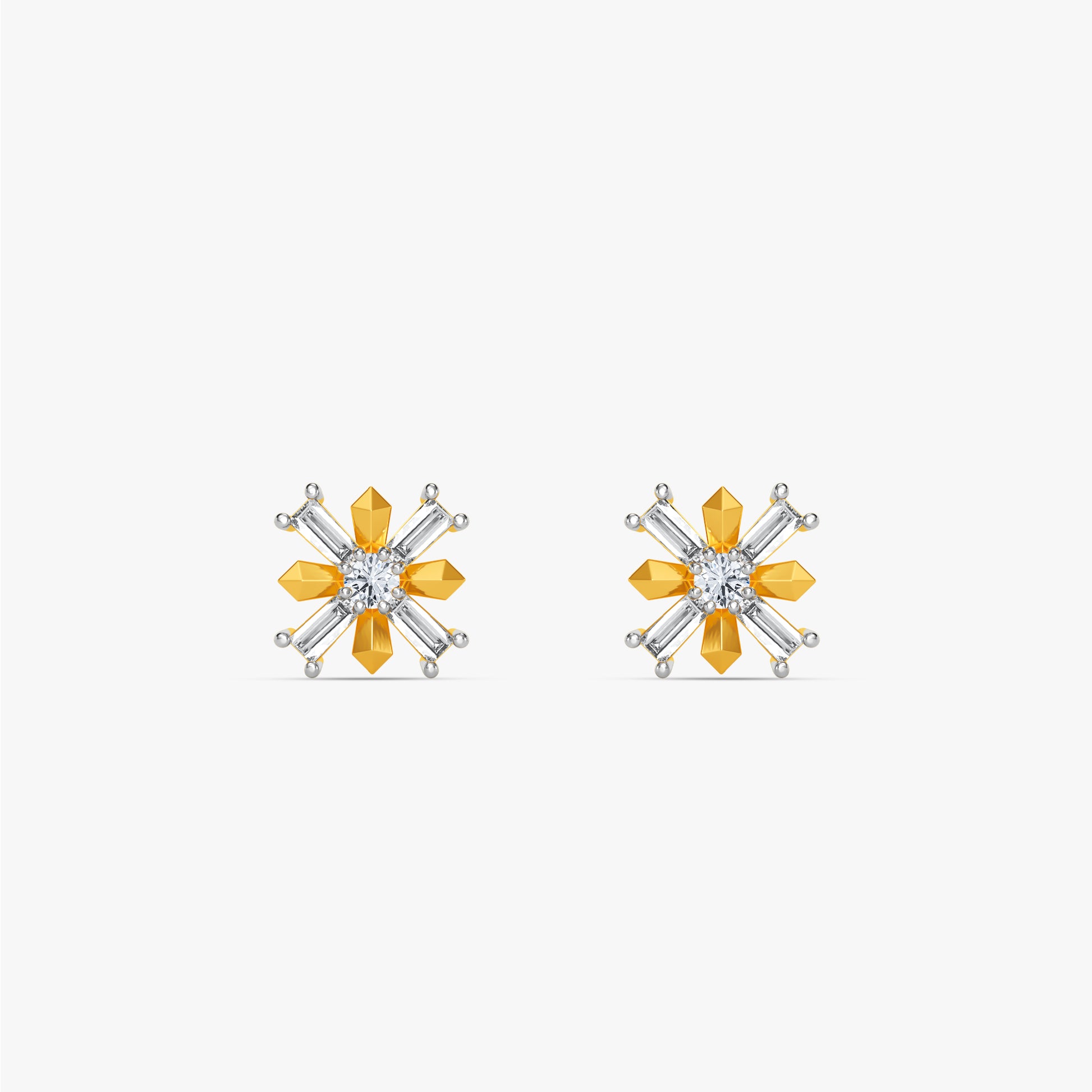 Gold Moonlit Horizon Lab Grown Diamond Earrings