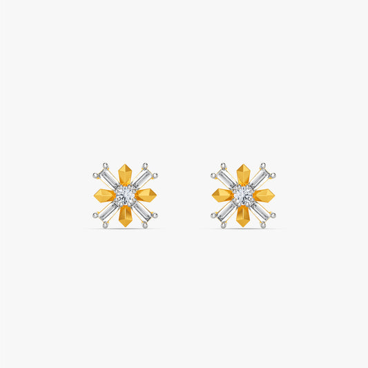 Gold Moonlit Horizon Lab Grown Diamond Earrings
