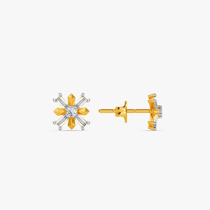 Gold Moonlit Horizon Lab Grown Diamond Earrings