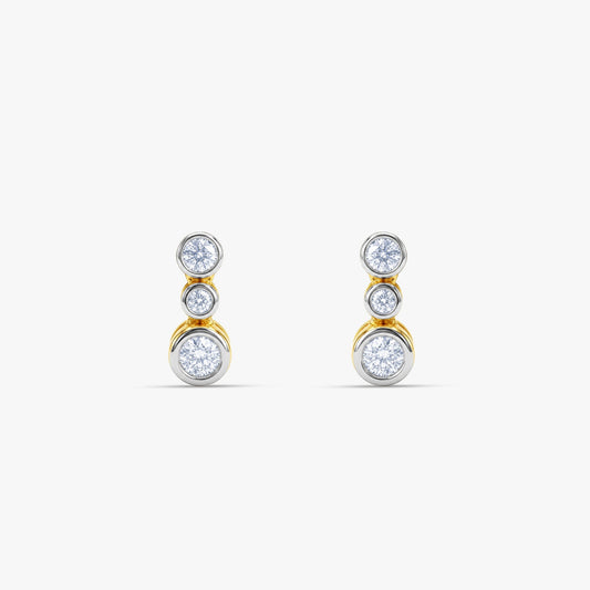 Gold Celestial Drift Lab Grown Diamond Studs
