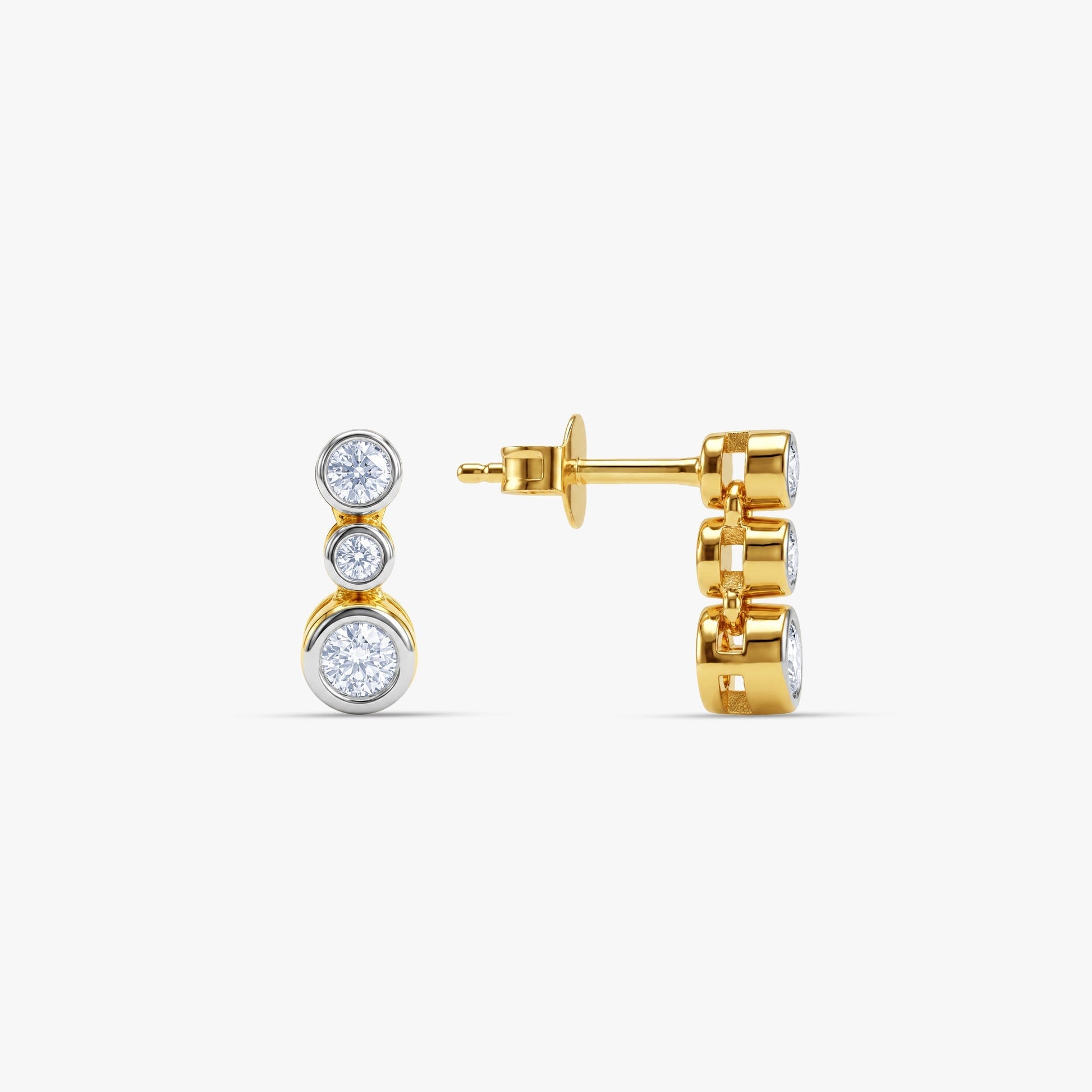 Gold Celestial Drift Lab Grown Diamond Studs