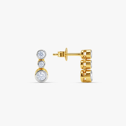 Gold Celestial Drift Lab Grown Diamond Studs