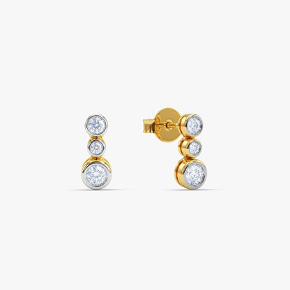 Gold Celestial Drift Lab Grown Diamond Studs