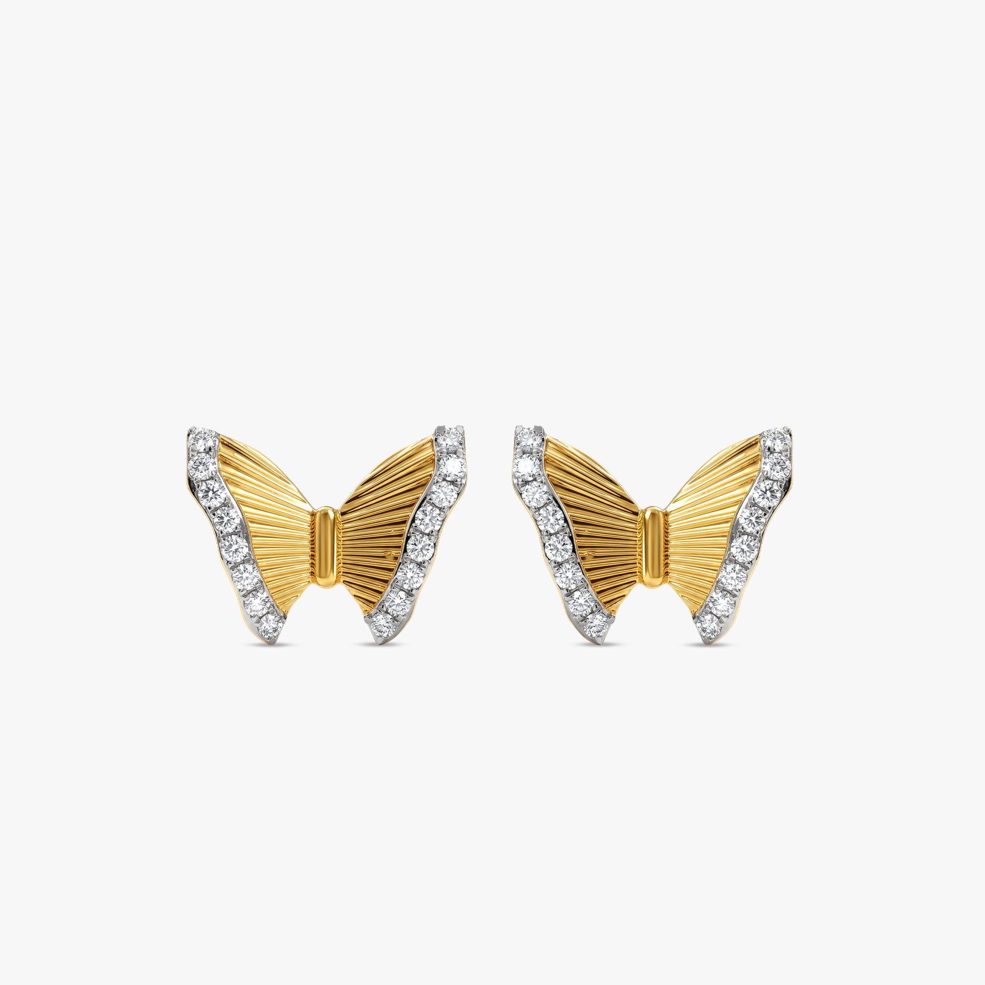 Gold Aurora Lab Grown Diamond Studs