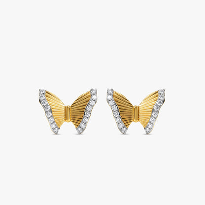 Gold Aurora Lab Grown Diamond Studs