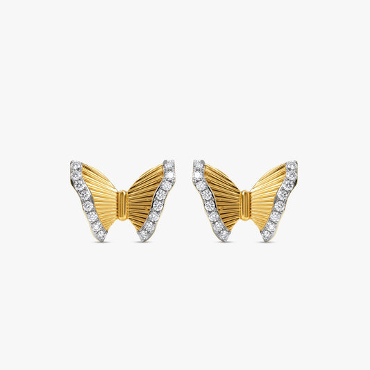 Gold Aurora Lab Grown Diamond Studs