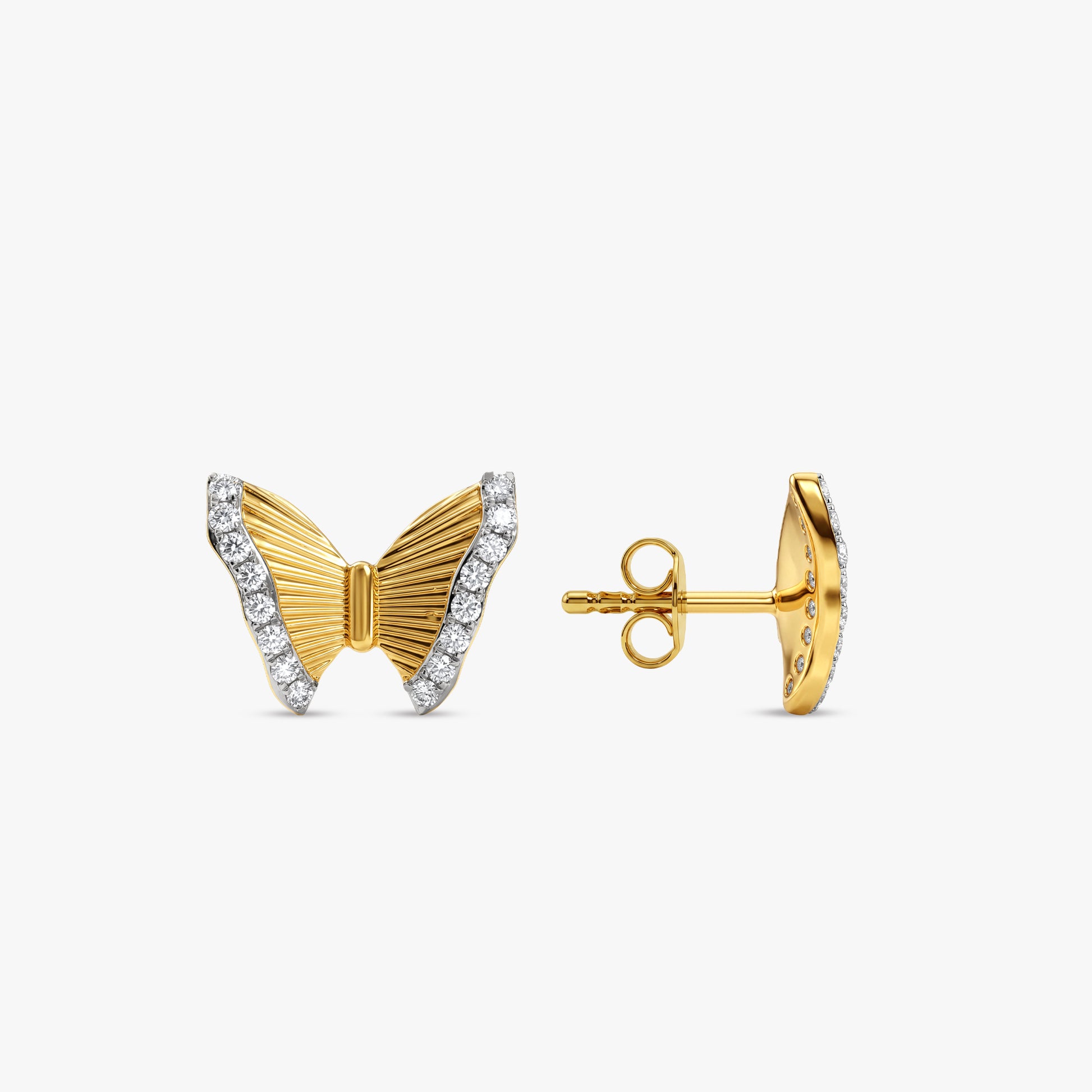 Gold Aurora Lab Grown Diamond Studs