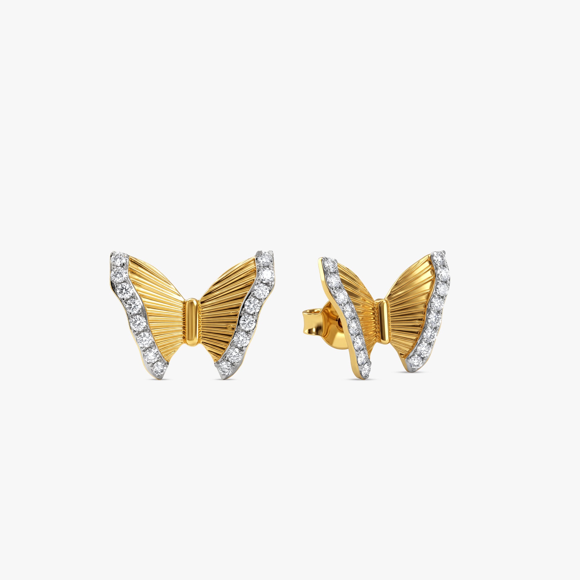 Gold Aurora Lab Grown Diamond Studs