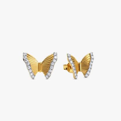 Gold Aurora Lab Grown Diamond Studs