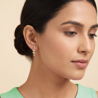Gold Moonline Glow Lab Grown Diamond Earrings